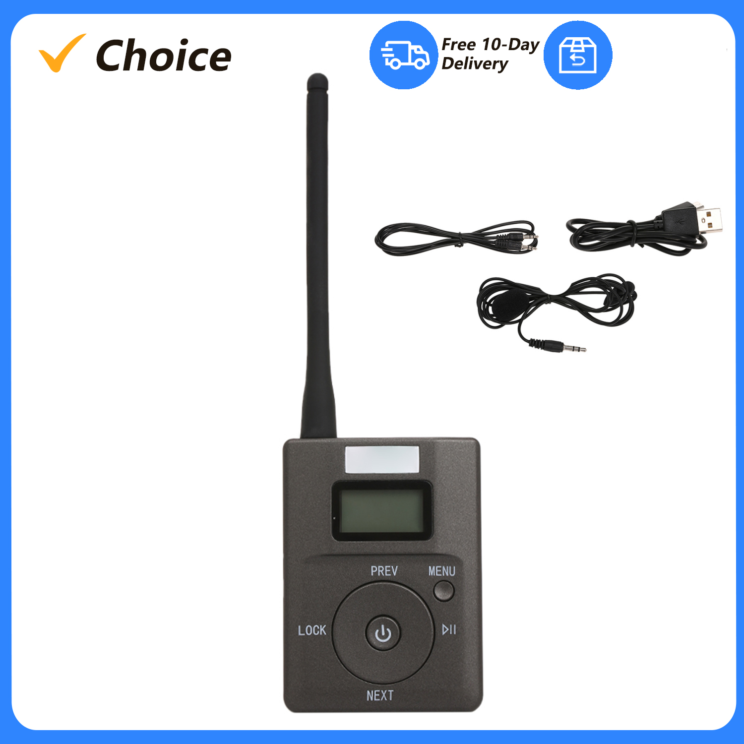 Platinum 8280 - Transmissor FM estéreo portátil Digital, Mini