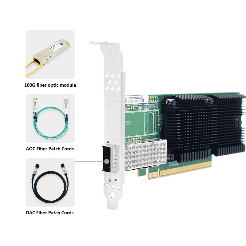 LR-LINK 1019PF-QSFP28 PCIe x16 - 100Gbe Qsfp28 Network Card avaliação e preço